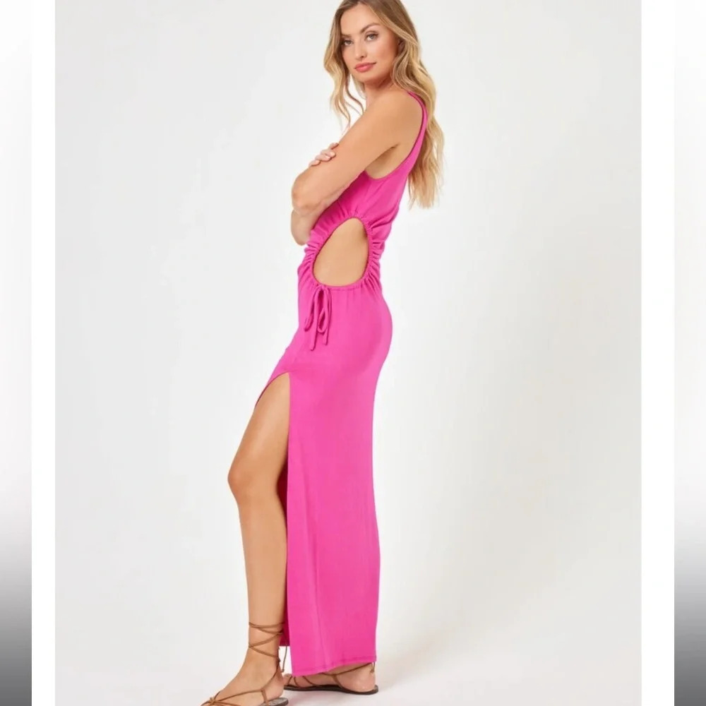 NWT L*SPACE- Tiana Dress Bougainvillea pink size medium - Picture 3 of 3